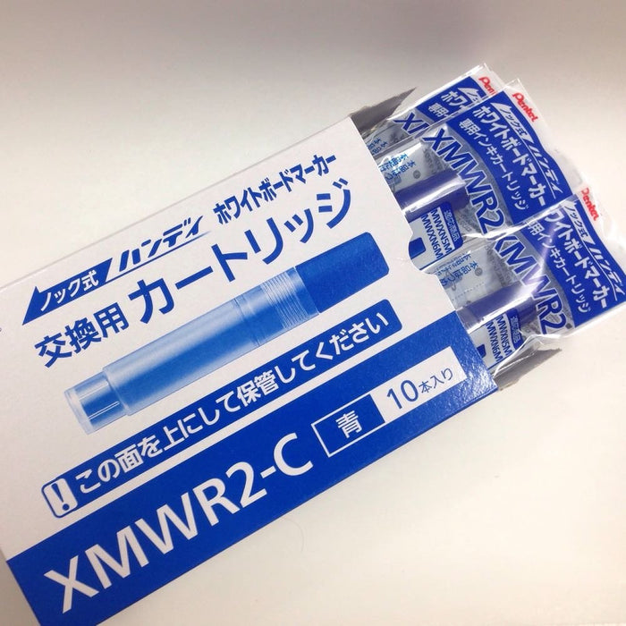 Pentel Blue XMWR2-C Whiteboard Marker Refill Set of 10