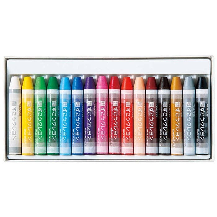 Pentel 16 Colors Zukokurayon Clear Label - Ptcgp1-16 Multicolor Set