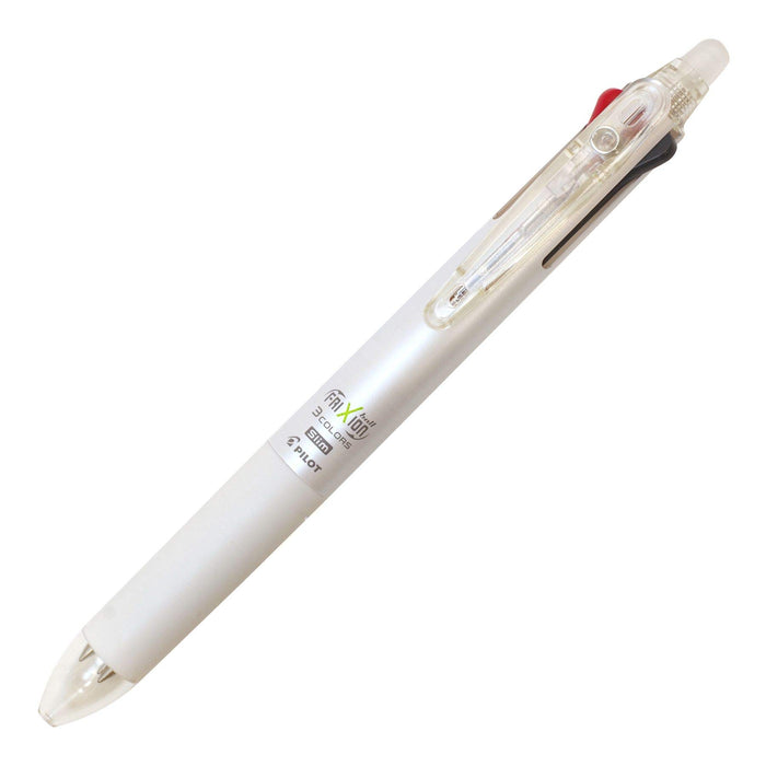 Pilot Frixion Ball 3 Slim Pearl White 0.5mm 3-Color Ballpoint Pen