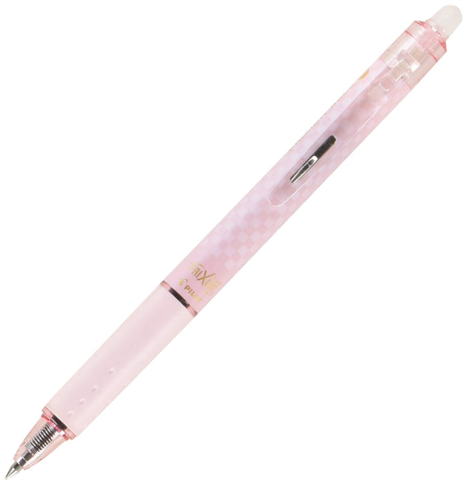 Pilot Frixion Ball Knock Design Series 0.5mm Pink Ballpoint Pen Check Pattern