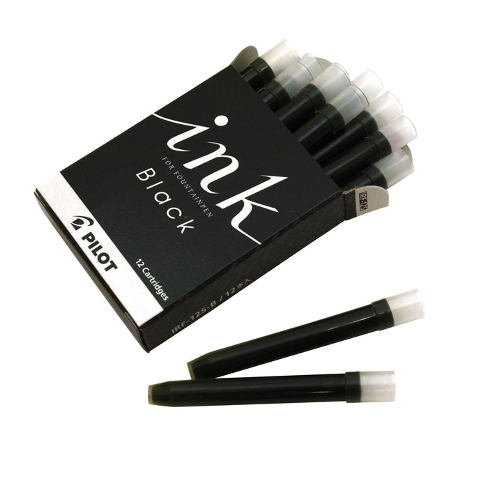 Pilot Black Fountain Pen Cartridge Ink Pack of 12 - Irf12Sb Pilot