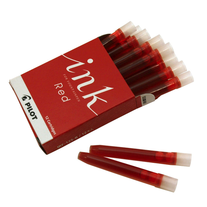 Pilot Fountain Pen Red Ink Cartridge 12 Pieces - Pilot IRF12SR