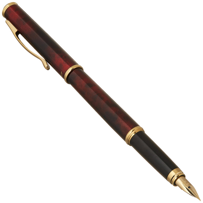 Pilot Cavalier 黑色和红色细头钢笔（F）FCA-5SR-BR