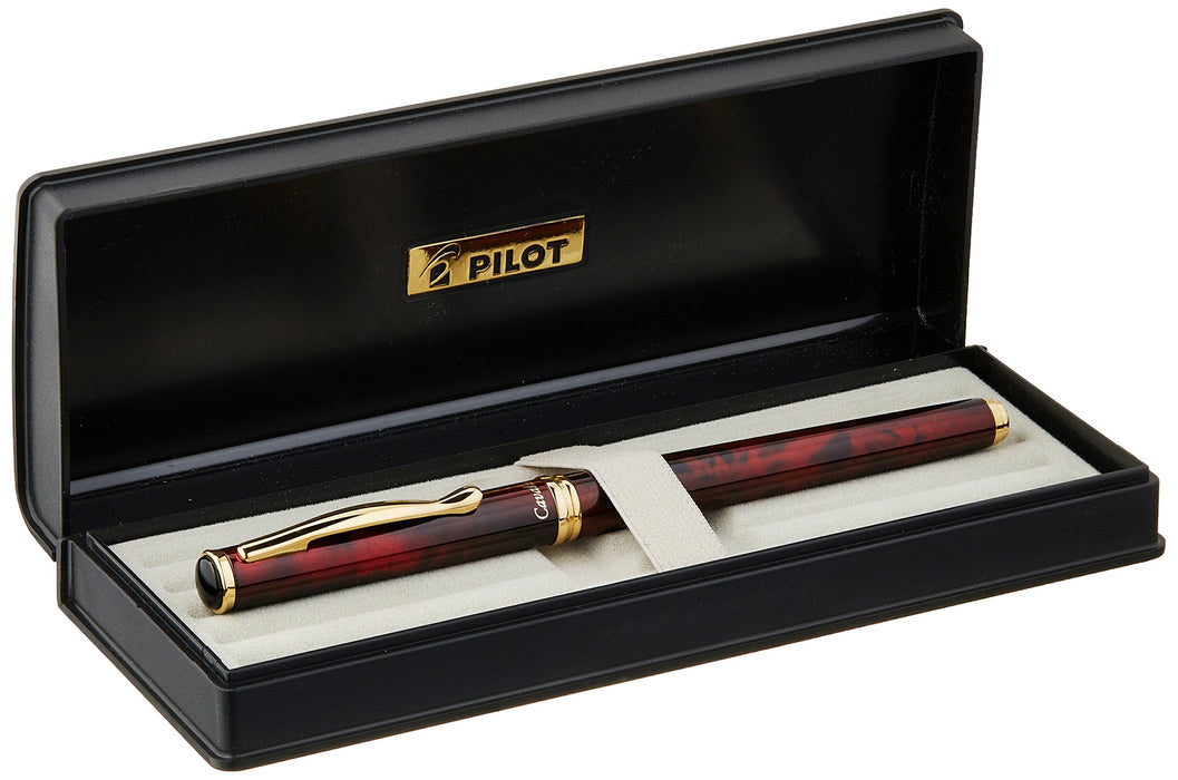 Pilot Cavalier 黑色和红色细头钢笔（F）FCA-5SR-BR