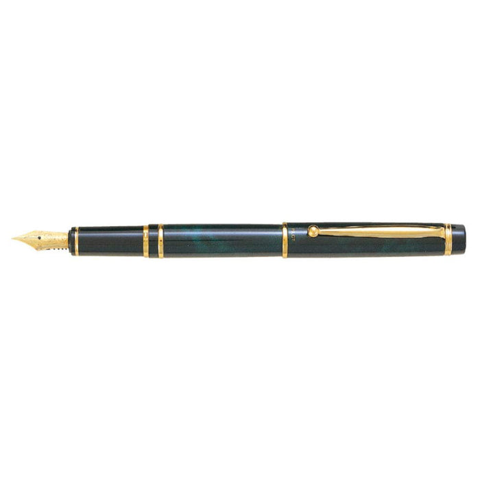 Pilot Glance Fg1Mrbgf 細尖黑色和綠軸鋼筆