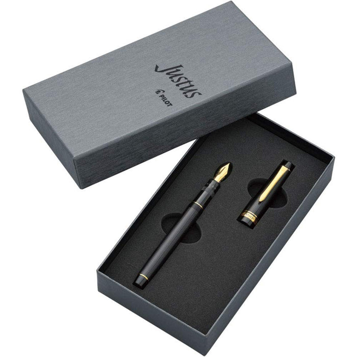 Pilot Justus 95 Medium Fine Fountain Pen in Stripe Black - Fj-3Mr-Sb-Fm