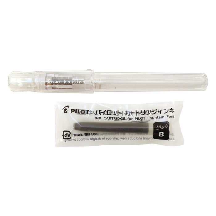 Pilot Kakuno Transparent Fountain Pen with Extra Fine Nib (EF)