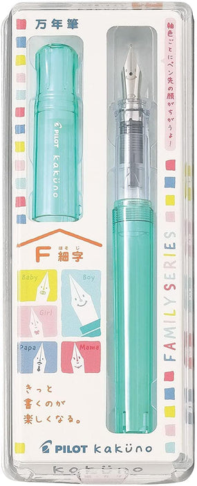 Pilot Kakuno F Boy Green Fountain Pen - High-Quality Writing Instrument