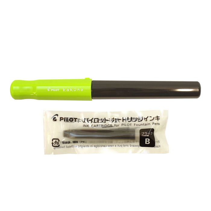 Pilot Kakuno M Light Green Fountain Pen - FKA1SRLGM Model by Pilot