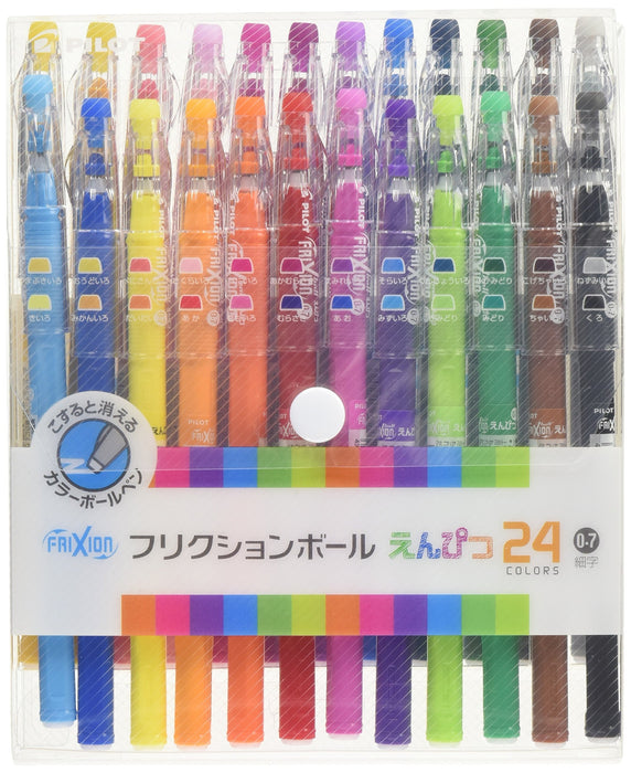 Pilot Frixion 24-Color Set Ballpoint Pen 0.7mm Writing Point 锟斤拷锟 LFP-312FN-24C