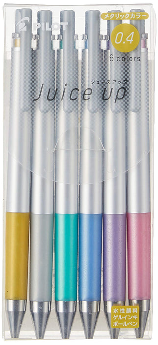 Pilot Juice Up 0.4 金属色凝胶圆珠笔套装 6 色 - Ljp120S4-6Cm