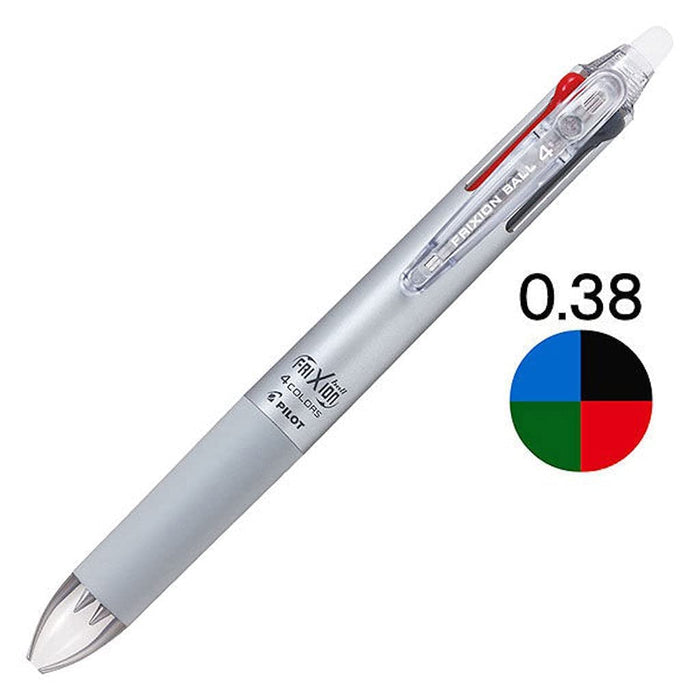 Pilot Frixion Ball 4 Gradient Silver 0.38mm 4-Color Gel Ink Erasable Pen