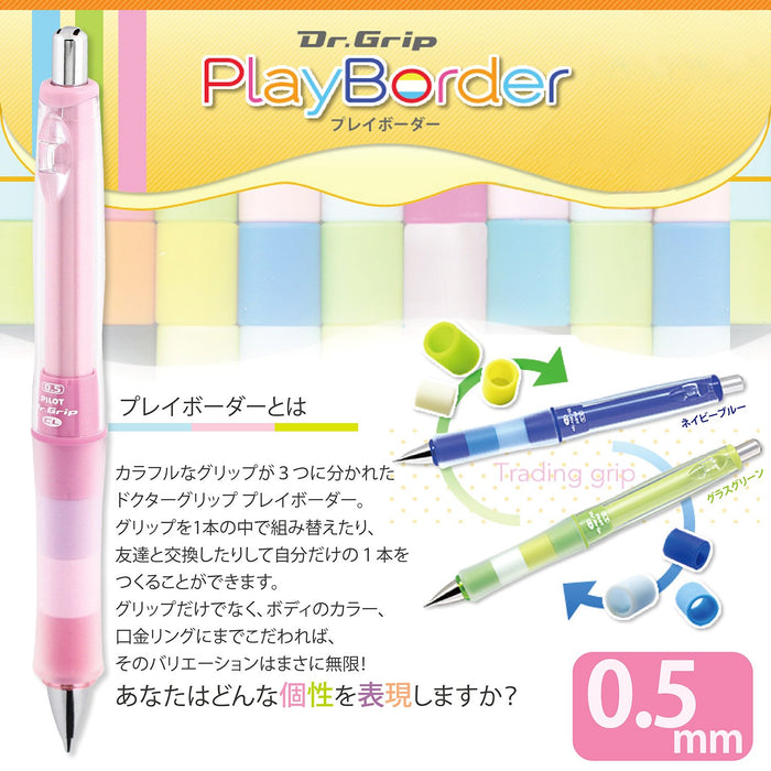 Pilot Doctor Grip Play Border 0.5mm Floral Pink Mechanical Pencil Hdgcl-50R-Pfp