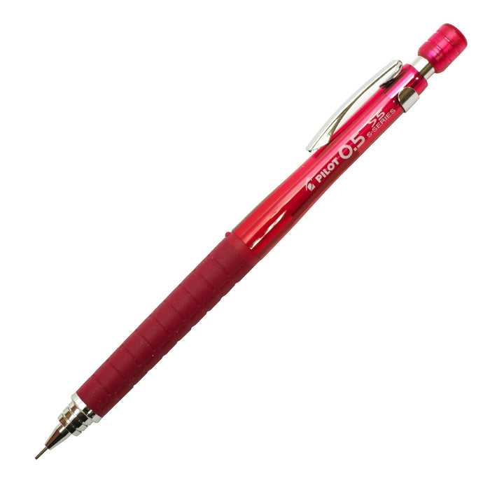 Pilot S5 自動鉛筆 0.5mm 透明紅色 - 高品質書寫工具