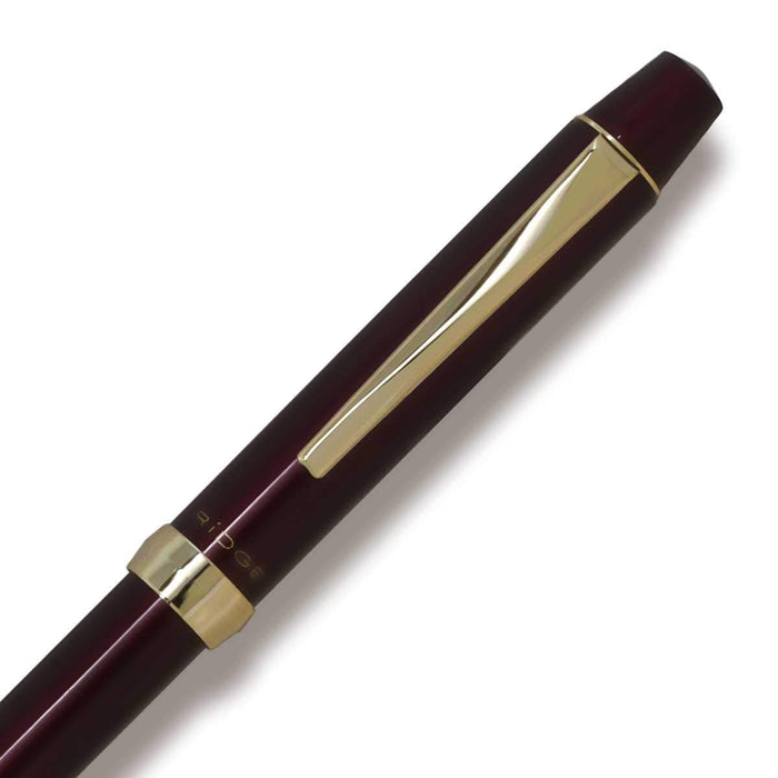 Pilot 3+1 Ridge Multifunctional Writing Instrument 0.7mm 3-Color Ball Pen & 0.5mm Sharp Wine Red