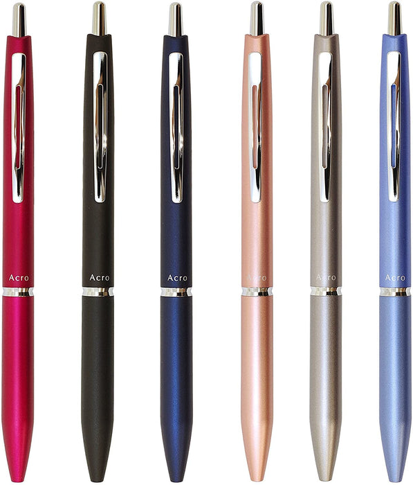 Pilot Acro 1000 Oil-Based 0.5mm Ballpoint Pen Pack Metallic Red Bac-1Sef-Mr