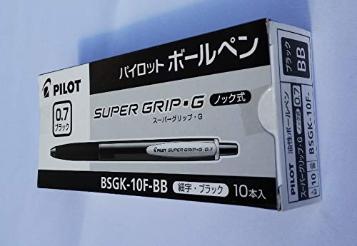 Pilot Super Grip G 黑色原子筆油性敲擊型 0.7 支 10 支