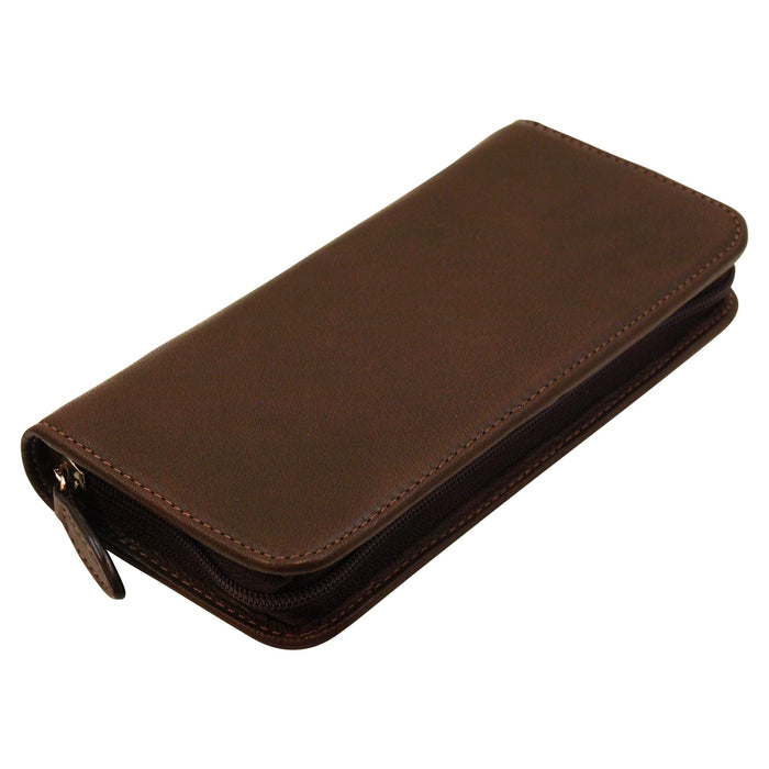 Pilot Samburu PSPC01DBN Round Zipper Pencil Case in Dark Brown