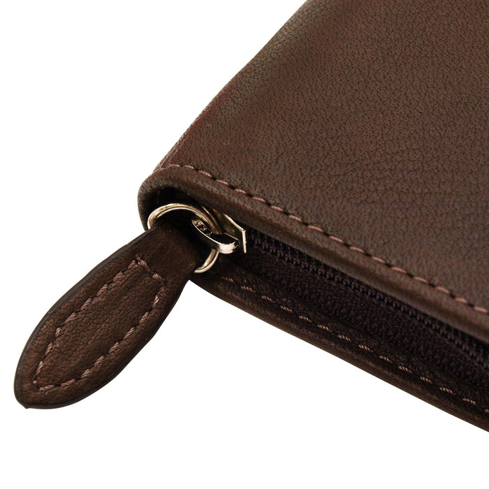 Pilot Samburu PSPC01DBN Round Zipper Pencil Case in Dark Brown