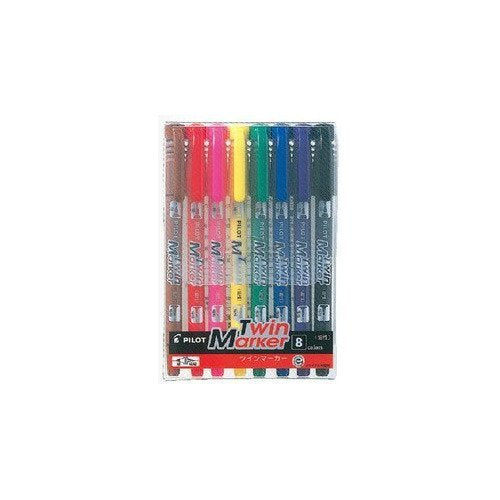 Pilot Twin Marker Fine Point 8-Color Set Mef96Eu8C - Pilot