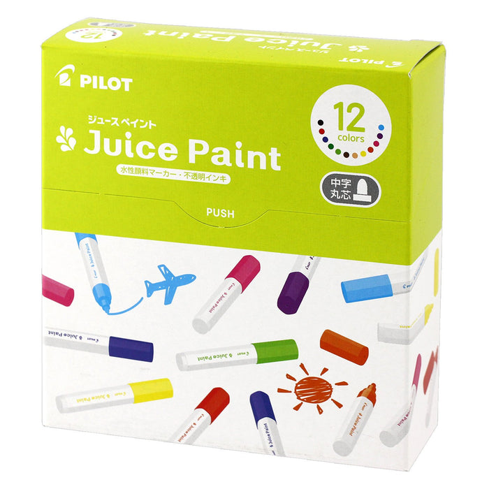 Pilot Medium Point Water-Based Juice Paint Pen Set - 12 Colors