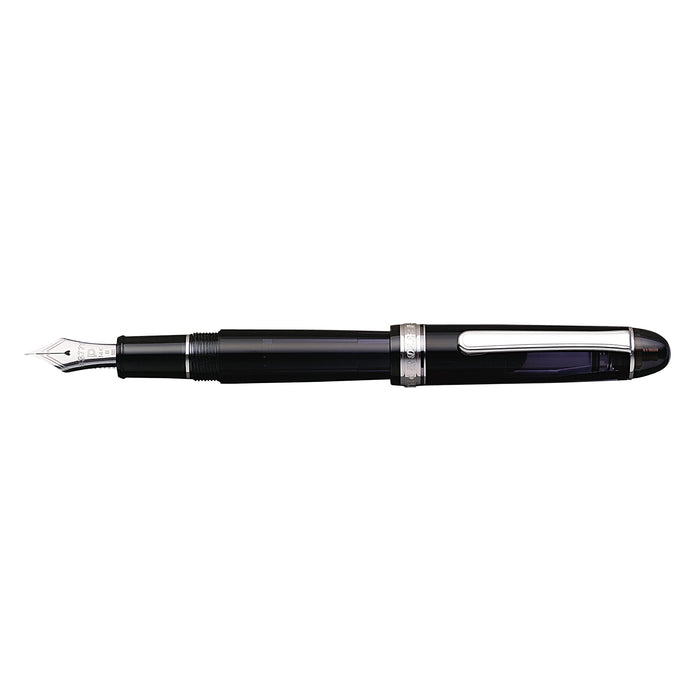 Platinum #3776 Century Black Diamond Ultra Fine Fountain Pen Rhodium Finish