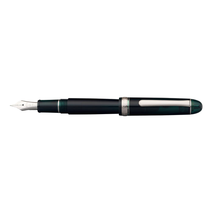 Platinum Fountain Pen - #3776 Century Medium Point Laurel Green Rhodium 20.5g - #41-3