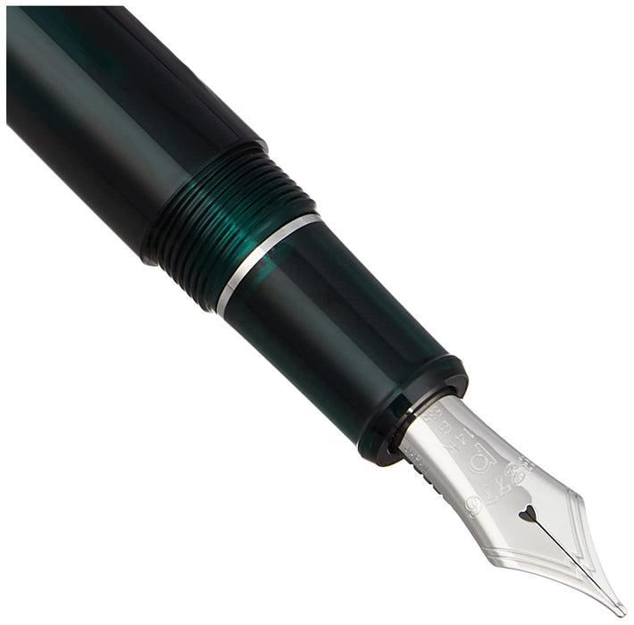 Platinum 3776 Century Laurel Green Fountain Pen with Rhodium Finish and Bold B Tip