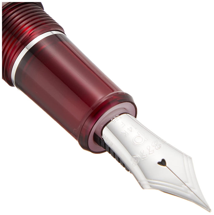 Platinum 3776 Century Burgundy Fountain Pen F Fine Point Rhodium Finish