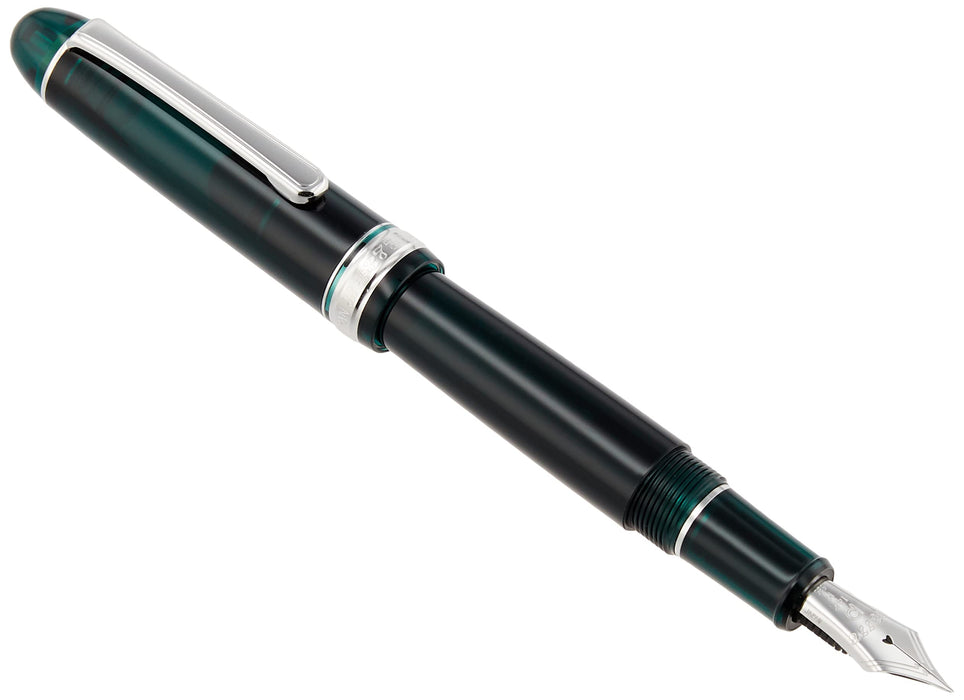 Platinum Fountain Pen 3776 Century Laurel Green Medium Point Rhodium Finish Dual-Use