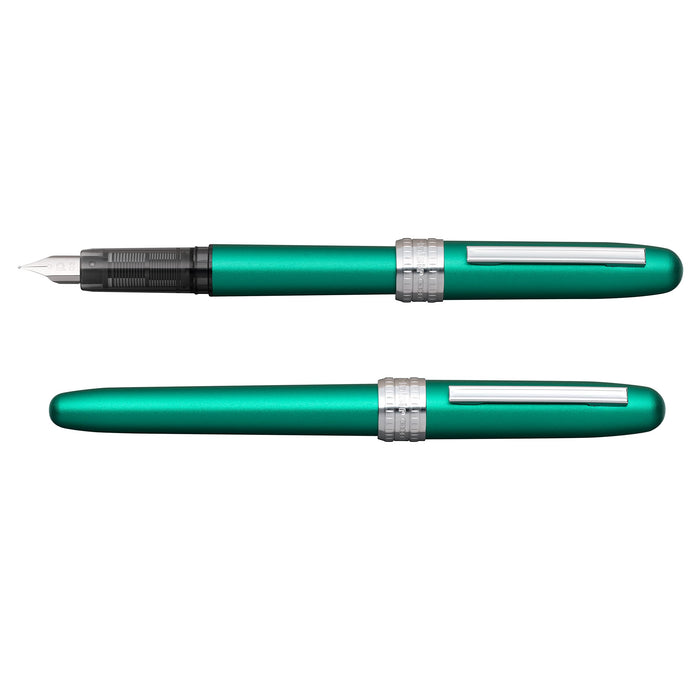 Platinum Plaisir Medium Point Fountain Pen in Teal Green