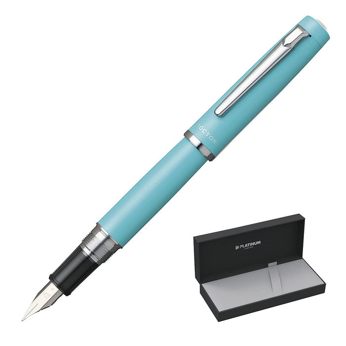 Platinum Procion #52 Medium Point Fountain Pen in Turquoise Blue