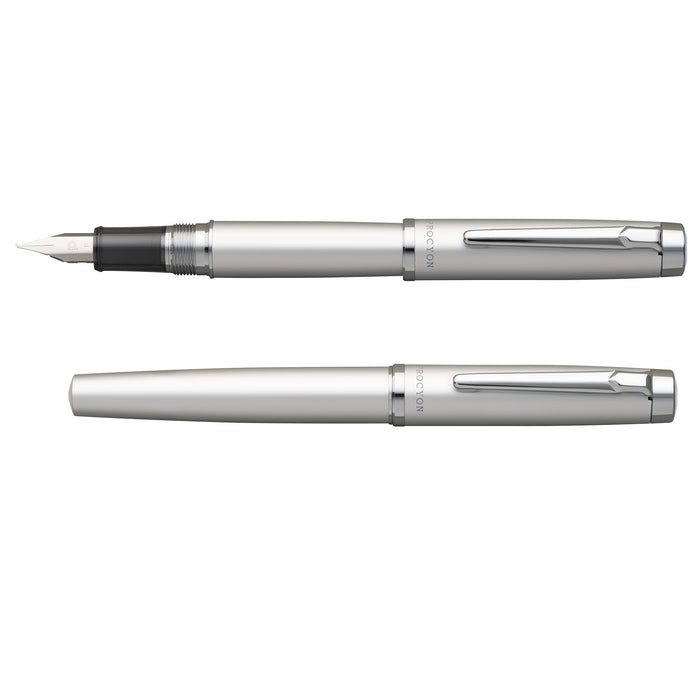 Platinum Procion Luster Medium Point Fountain Pen Satin Silver PNS-8000#79-3