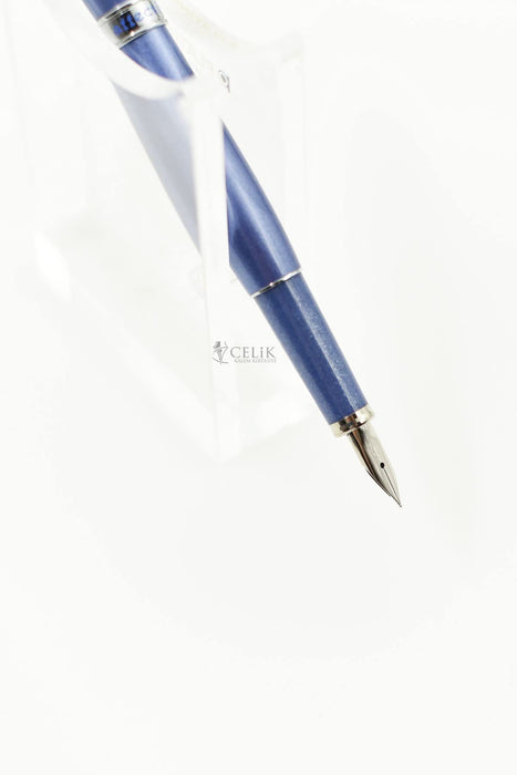 Platinum Fountain Pen Paf5000 - Thin Shaft Sleek Metallic Blue Finish