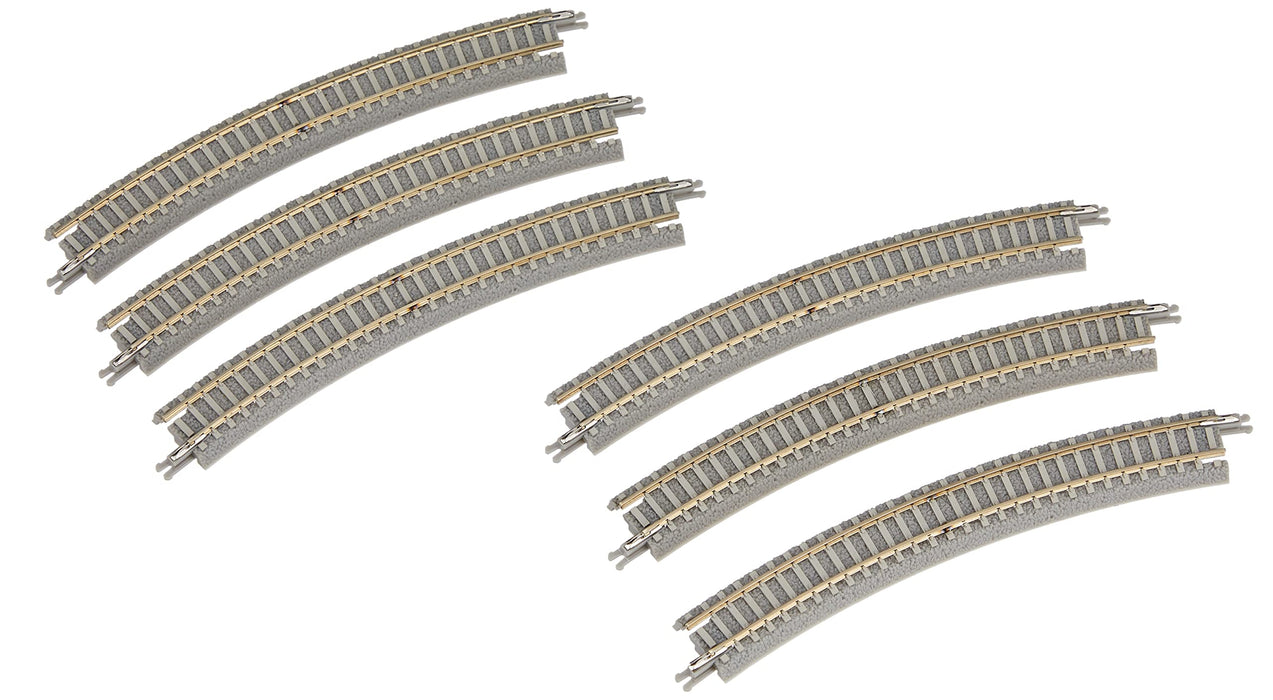 Rokuhan Z Gauge R067 6-Piece Canted Rail R220-30° - Rokuhan Track