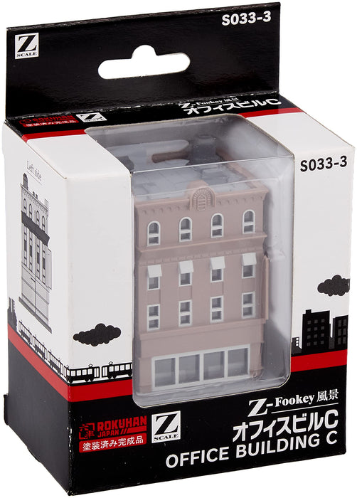 Rokuhan Z Gauge Office Building C - Compact Model Train Accessory