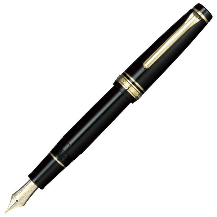 Sailor Professional Gear Gold Bold Black Fountain Pen Model 11-2036-620