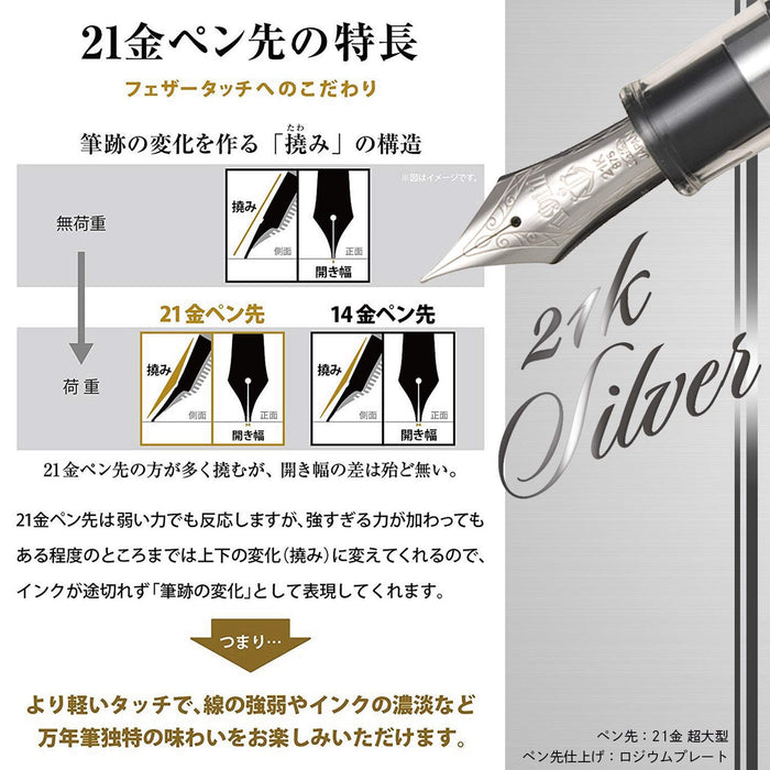 Sailor Professional Gear 銀色 Kop 示範粗體鋼筆 10-9619-600