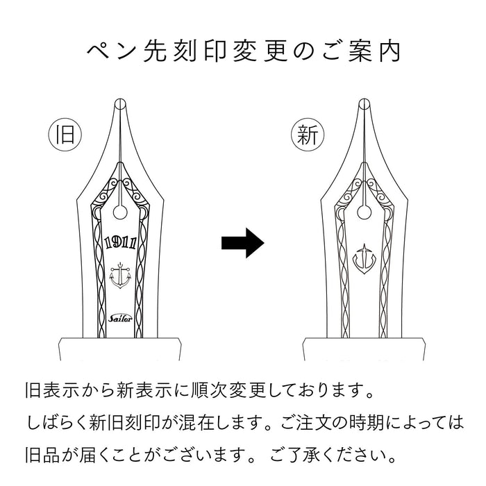 Sailor 钢笔 中号 精致 休闲 黑色 带银色装饰 11-0571-320