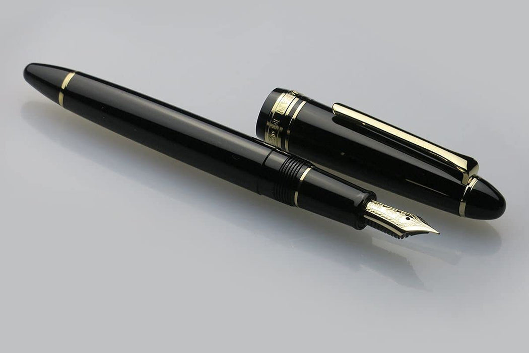 Sailor Fountain Pen Profit Light - Black with Gold Trim Zoom Nib Model 11-1038-720