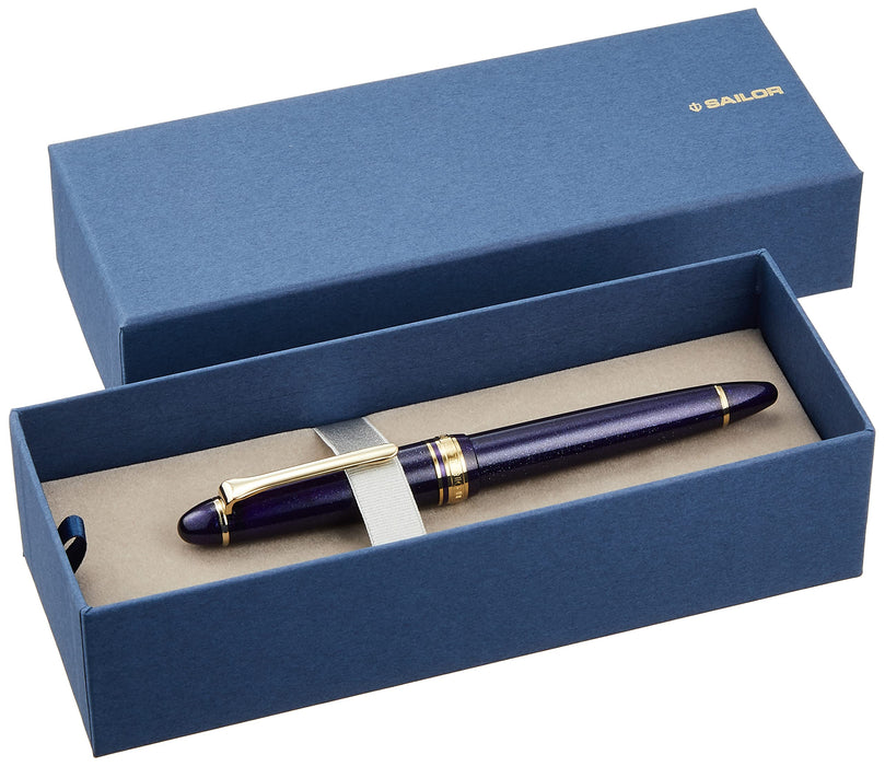 Sailor Fountain Pen Profit Shining Blue Medium Point with Light Gold Trim 11-1038-440