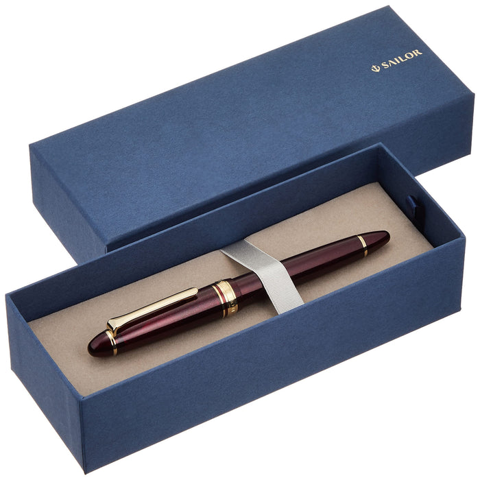 Sailor Fountain Pen Profit with Fine Point and Light Gold Trim Shining Red - 11-1038-230