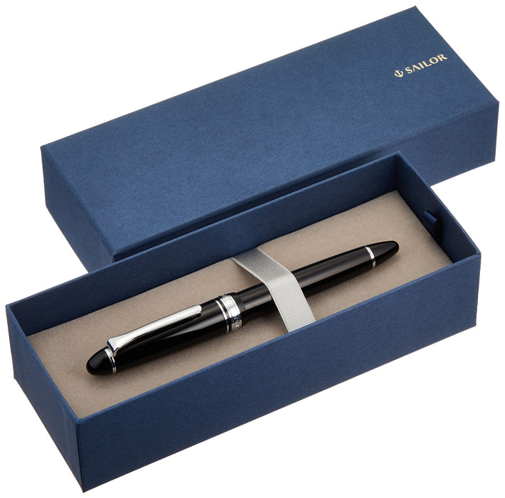 Sailor Fountain Pen Bold Black with Light Silver Trim - Profit Series 11-1039-620