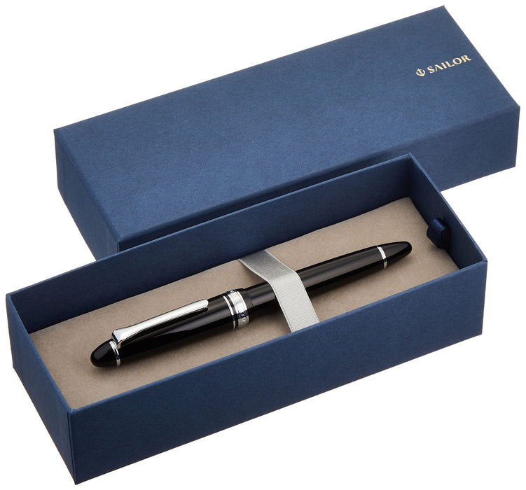 Sailor Fountain Pen - Profit Light Black Medium Fine 11-1039-320 with Silver Trim