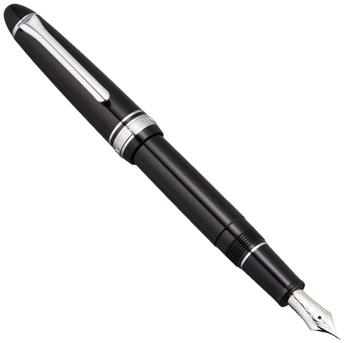 Sailor Fountain Pen - Medium Point Light Silver Trim Black Profit Series 11-1039-420