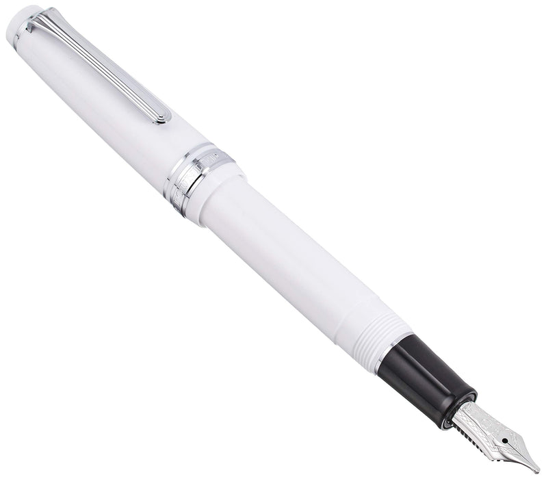 Sailor Professional Gear Slim Silver White Zoom Fountain Pen 11-1222-710