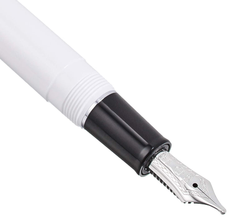 Sailor Professional Gear Slim Silver White Zoom Fountain Pen 11-1222-710