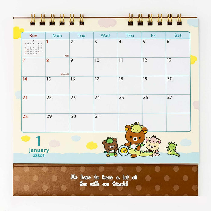 San-X Rilakkuma Calendar Tabletop CD38201 2024