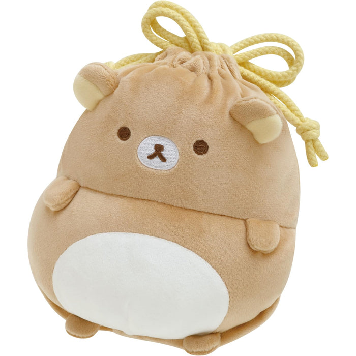 San-X Rilakkuma Pom Poko Drawstring Bag Kyomgurumi Series Ca44901