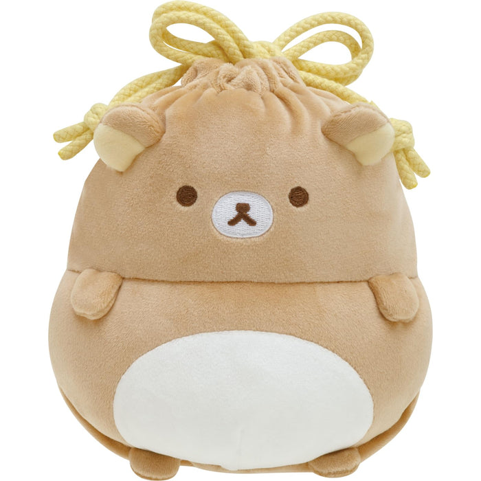 San-X Rilakkuma Pom Poko Drawstring Bag Kyomgurumi Series Ca44901